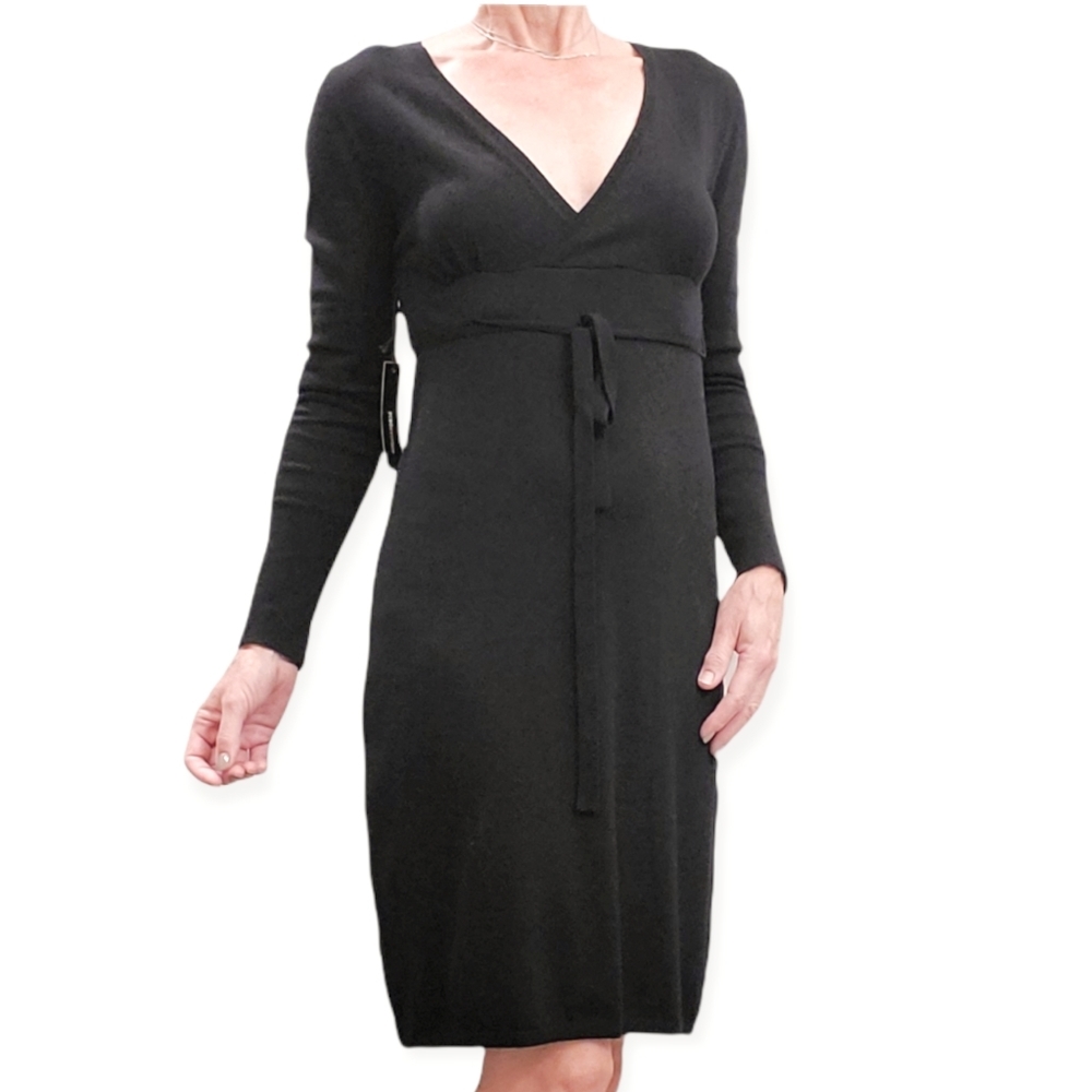 BCBGMaxAzria Black Long Sleeve Dress Sweater Dress BCBG Max Azria Dresses